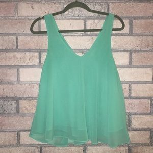 Teal flowing tank top